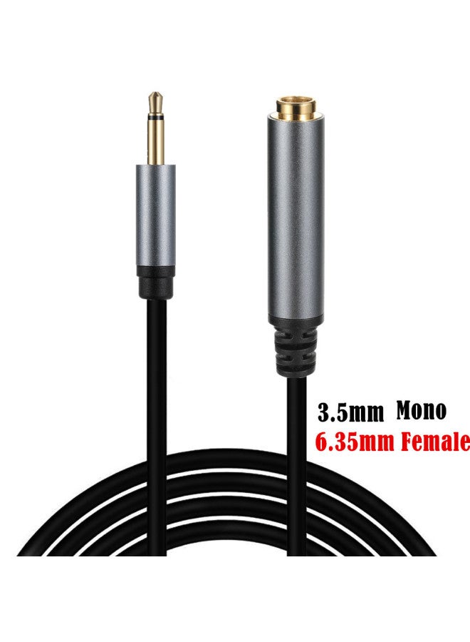 6.35 Female To 3.5 Male Audio Adapter 6.35 To 3.5 Flat Headset Guitar Amplifier Adapter-Color:6.35mm Female To 3.5mm Mono Male-Line Length:30cm  - Image 1