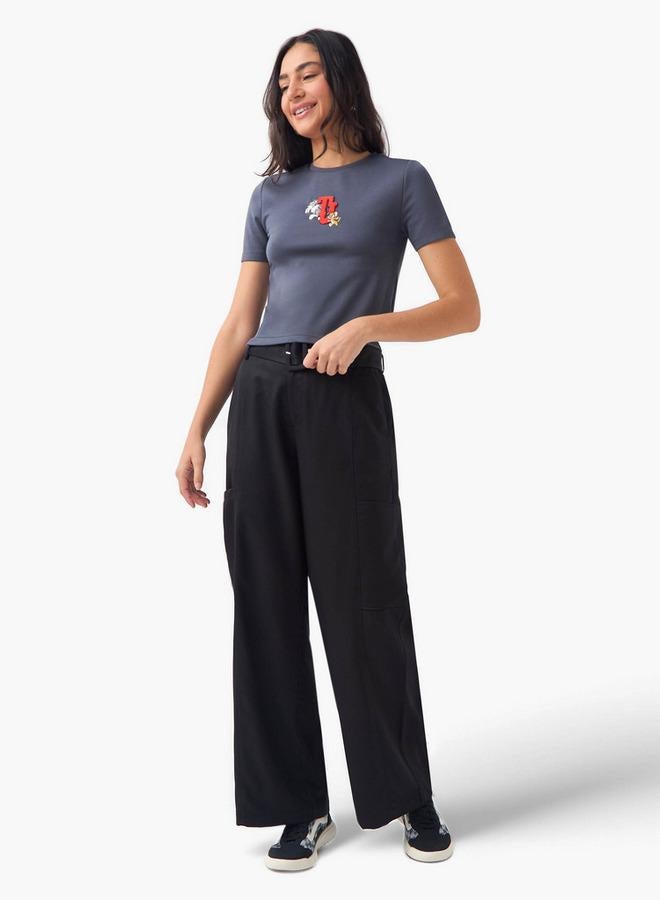 اس بي كاركترز تيشيرت توم وجيري مطرز بأكمام قصيرة - Image 2