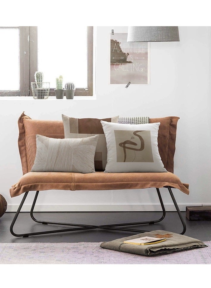 AuliceVerse CUSHION COVERS 4-Piece Set 45x45 cm - Double-Sided Bohemian Pattern, Luxurious Arabian Nordic Fusion Style for Majlis & Sofa Pillows - Image 3