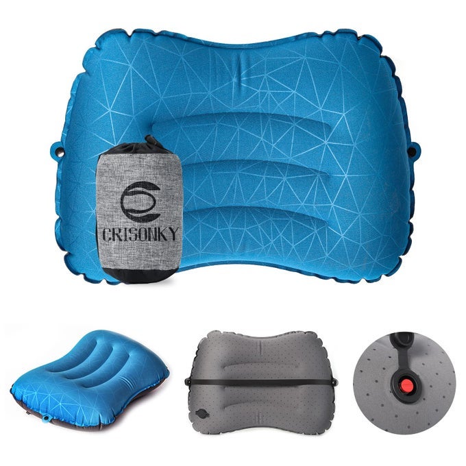 CAMPING PILLOW INFLATABLE PILLOW TRAVEL PILLOWS FOR BACKPACKING AIRPLANE LUMBAR SUPPORT 20 BLOW UP PILLOW ULTRALIGHT COMPRESSIBLE COMFORTABLE ERGONOMIC PILLOWS