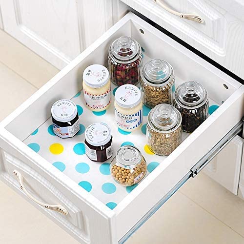 ZIPOURU Atharv Enterprise Multipurpose Antibacterial Plastic Printed Cabinet Household Wardrobe Moisture Drawer Pad, Waterproof Non-Slip Base Paper, Kitchen Cupboard Liners Foam Roll Kitchen Mat 30x300cm - Image 4