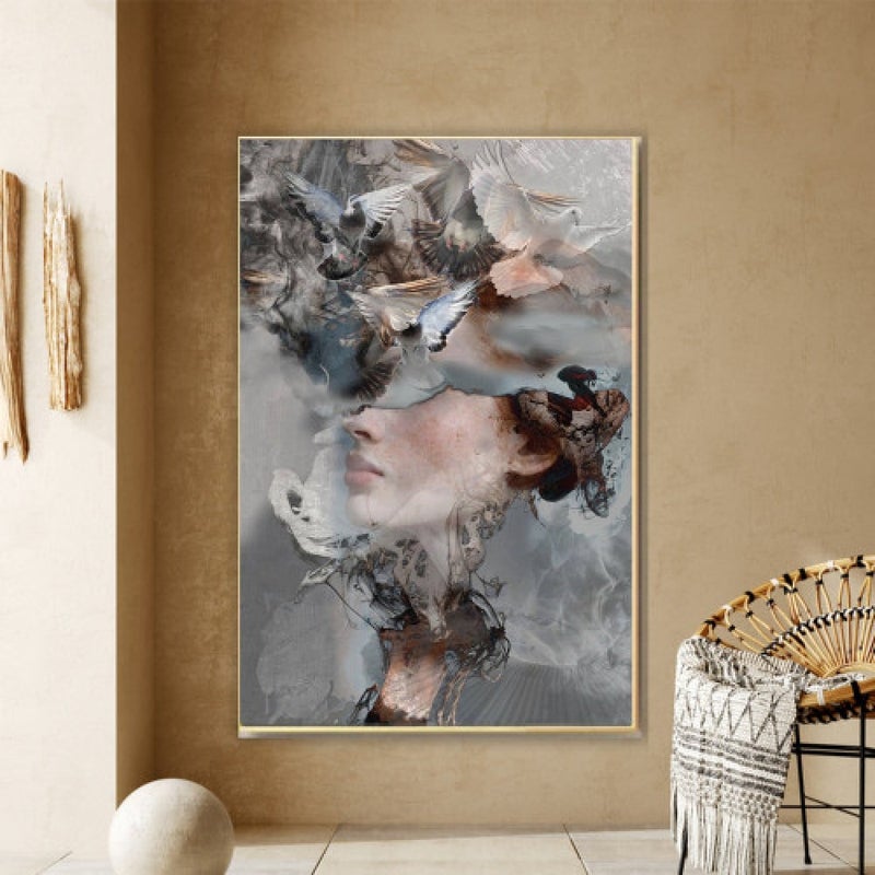 ماركتنا لوحة قماشية بتصميم مودرن مع برواز مجوف مقاس (50×70) قطعة واحدة - Image 1