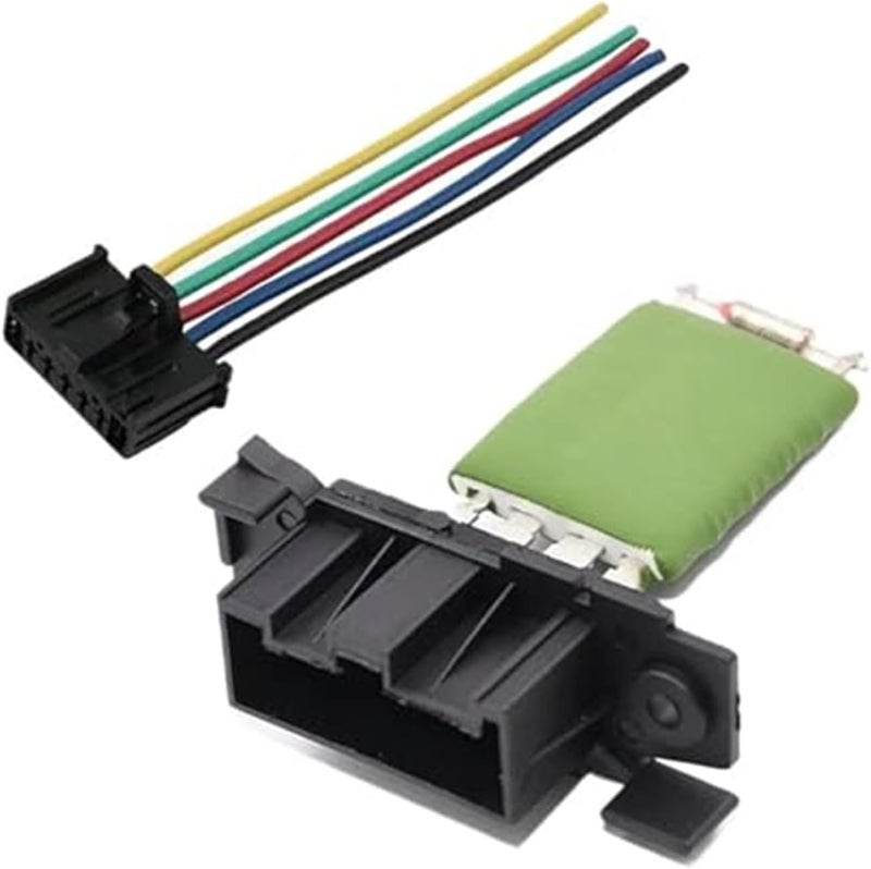 QASULER Car Heater Blower Motor Fan Resistor with Wiring Harness - Image 1
