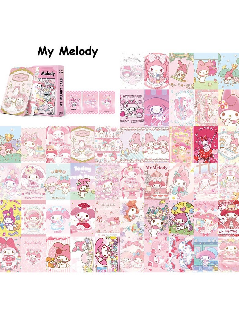 Generic 50-Piece Sanrio Melody Cute Anime Photo Lomo Cards  - Image 2