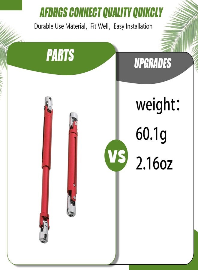 AFDHGS 2Pcs Aluminum Driveshafts for Redcat Gen7 Drive Shafts Axles Redcat Everest 10 Redcat Gen7 Pro Sport Upgrades Parts 13819 Red - Image 3