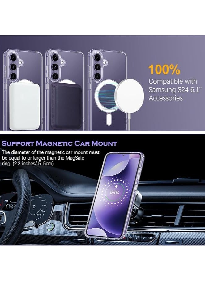 ويكسون جراب شفاف كريستالي لموبايل سامسونج جالاكسي S25 بلس مع حماية كاملة ضد الصفرار ,متوافق الشحن اللاسلكي موبايل ناعم مقاوم للصدمات من البولي يوريثين المقاوم للحرارة - Image 4