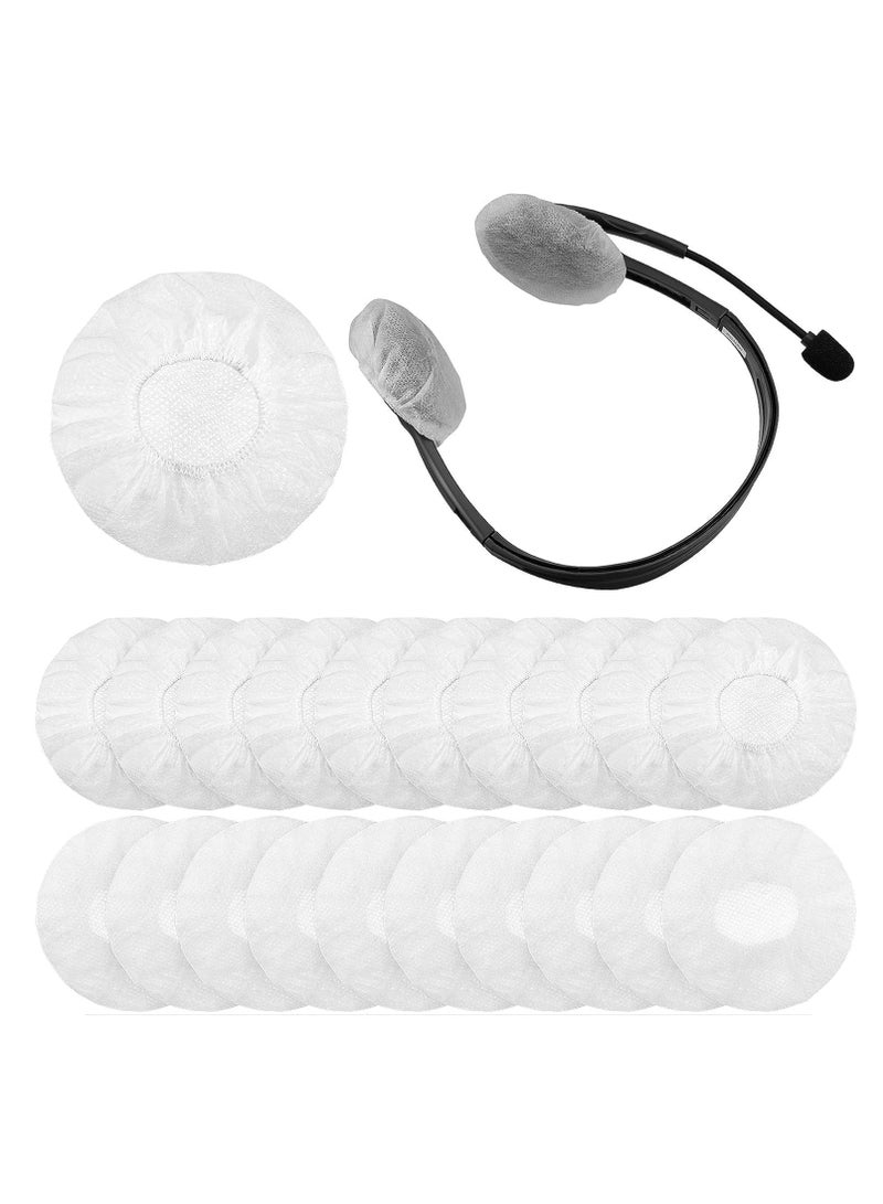 SYOSI Headphone Ear Covers 100 Pieces Disposable Earphone Overs Sanitary Non Woven Stretch Earpad Covers Earcup Covers Fit for Most on Ear Headphones - Image 1
