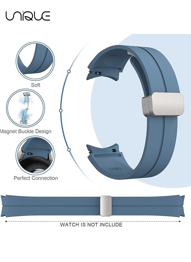 Unique 2 Pack Band Compatible with Samsung  Galaxy Watch 5 Pro 45mm/ Galaxy Watch 5 40mm 44mm/ Watch 4 40mm 44mm/ Watch 4 Classic 42mm 46mm, 20mm, No Gap Silicone Replacement Strap with Colorful Buckle  - Image 3