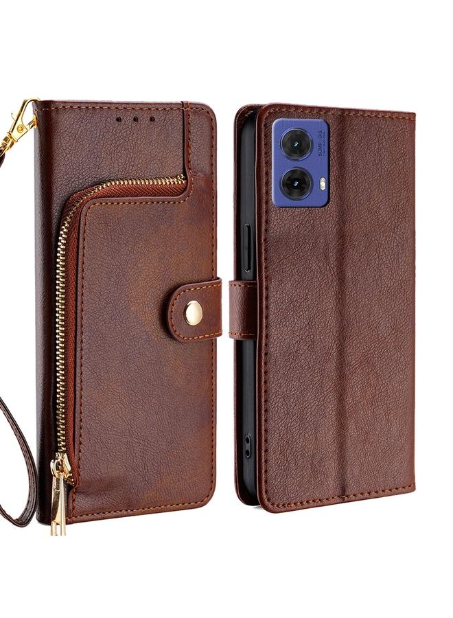 S-TOP Case For Motorola Moto G85 5G Zipper Bag Leather Phone Case - Image 1