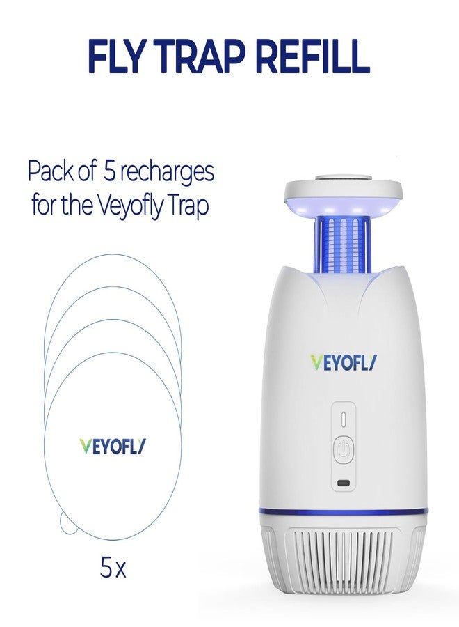 Veyofly Kit Fly - Trap Indoor, Fruit Flys, Gnat Traps, Mosquito, Insect Indoor (Fly Trap Refill) - Image 2