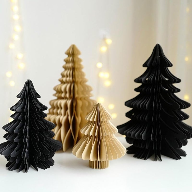 Christmas Holiday Paper Ornaments Handmade Decor Desk Top Tree Festive Home Decor Color A - Image 4