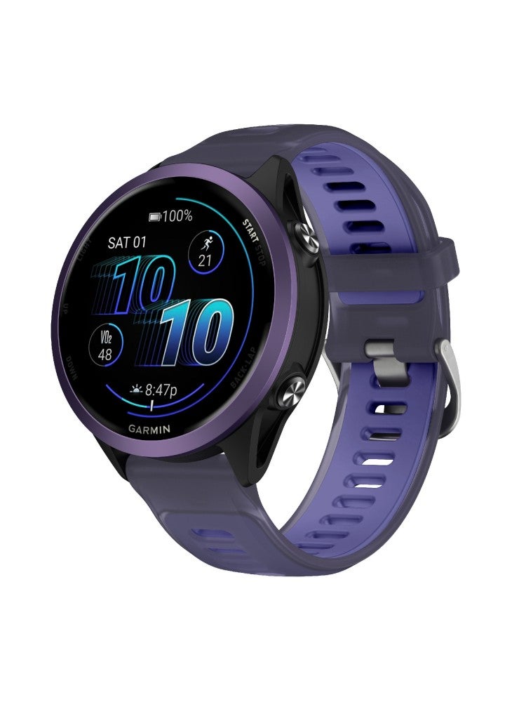 سوار سيليكون شفاف 22 مم لساعة Garmin Forerunner 570 مقاس 47 مم/ساعة Huawei Watch GT 5 Pro مقاس 46 مم/GT 5 مقاس 46 مم - أرجواني - Image 2