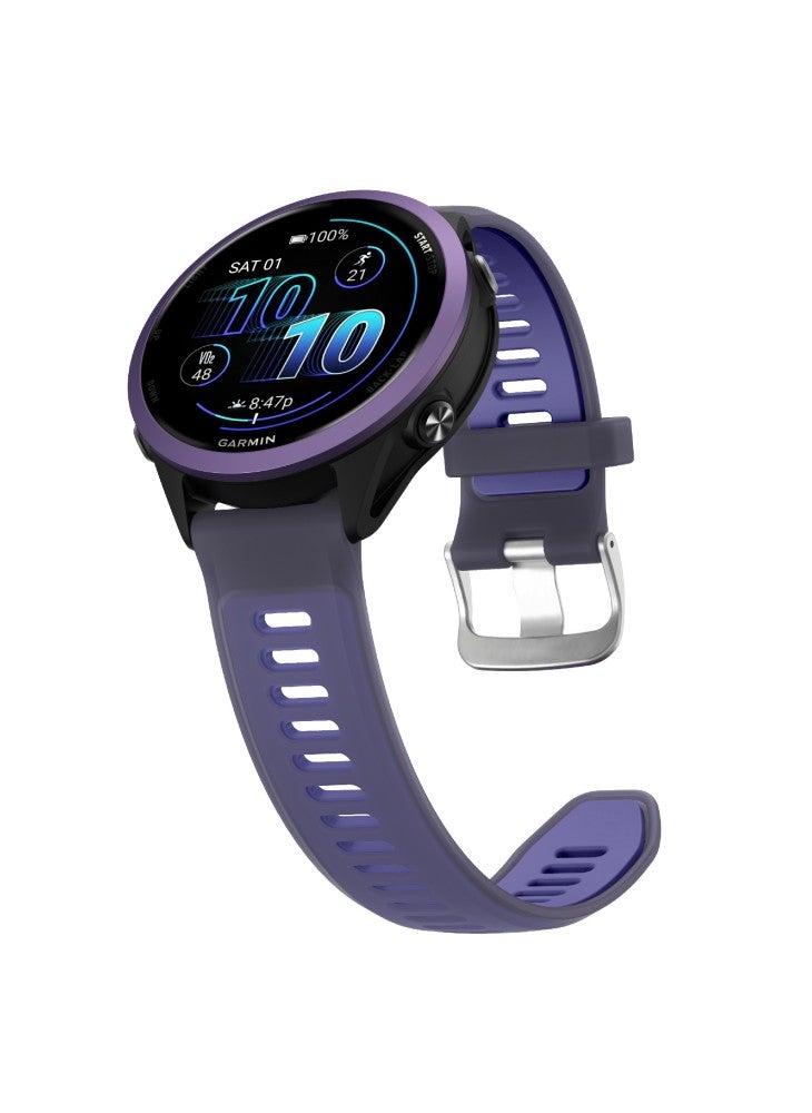 سوار سيليكون شفاف 22 مم لساعة Garmin Forerunner 570 مقاس 47 مم/ساعة Huawei Watch GT 5 Pro مقاس 46 مم/GT 5 مقاس 46 مم - أرجواني - Image 3