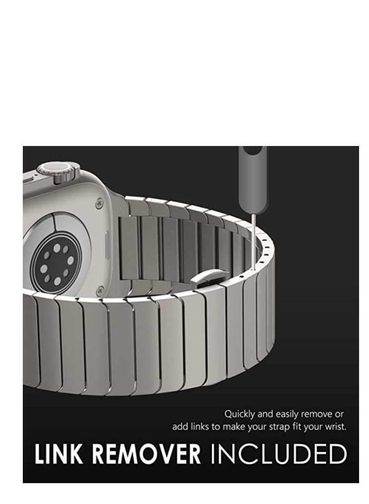 S-Color Replacement Band For Apple Watch Series 1/2/3/4/5/6/7/8 ultra SE 42/44/45/49 mm Silver  - Image 3