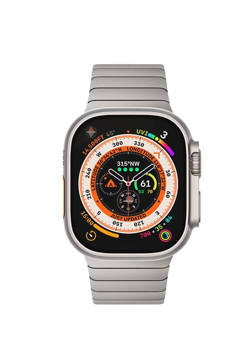 S-Color Replacement Band For Apple Watch Series 1/2/3/4/5/6/7/8 ultra SE 42/44/45/49 mm Silver  - Image 2