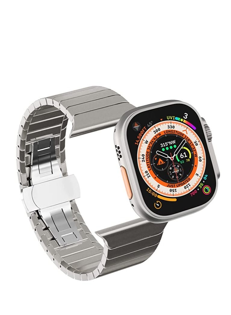 S-Color Replacement Band For Apple Watch Series 1/2/3/4/5/6/7/8 ultra SE 42/44/45/49 mm Silver  - Image 1