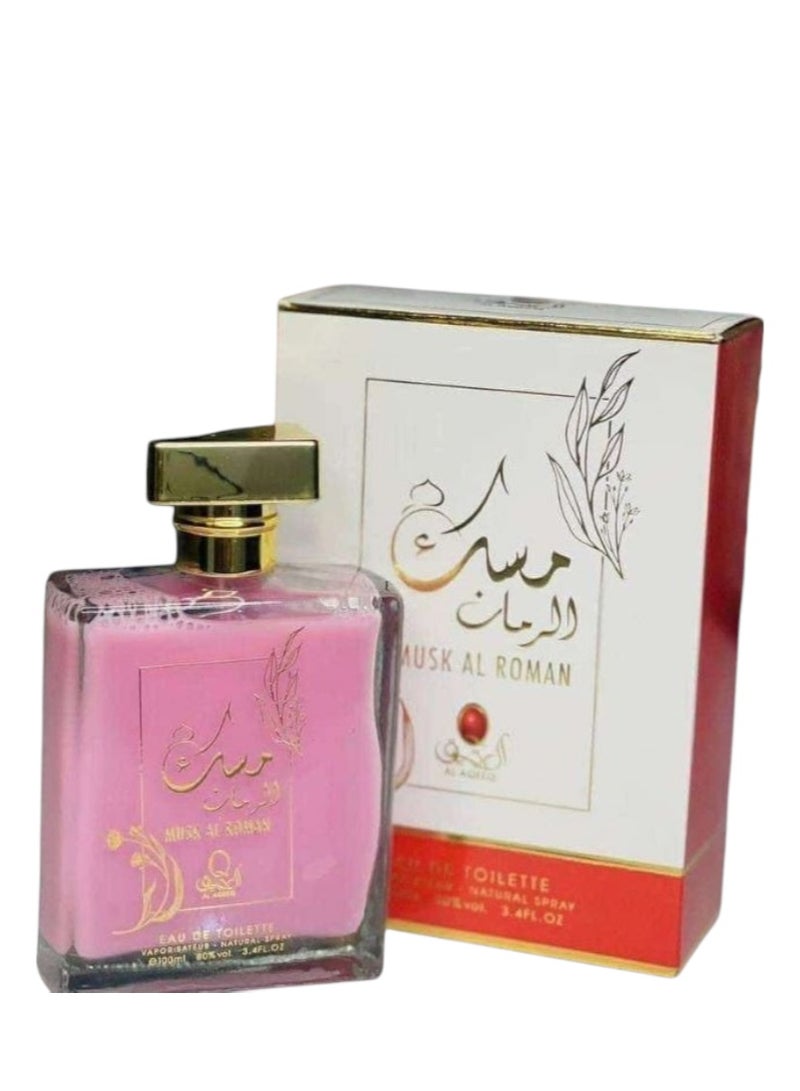 Al Aqeeq Musk Pomegranate Perfume – Long-Lasting Soft Scent for Women – 100ml