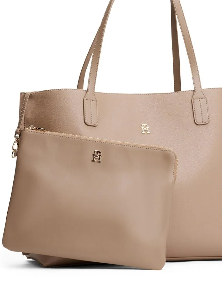 TOMMY HILFIGER Logo Detailed top handle Distinct Tote
