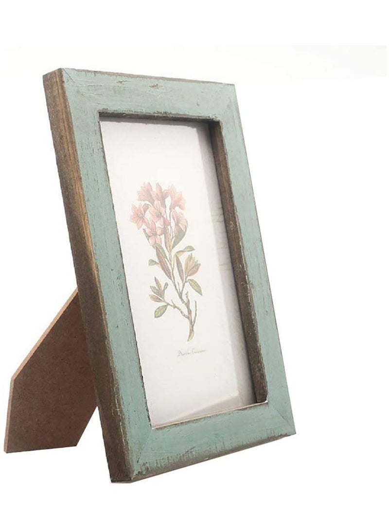 Y&D Wooden Photo Picture Frame Rustic Frames for Tabletop Display and Wall Decoration Gallery Art (Light Blue) - Image 3