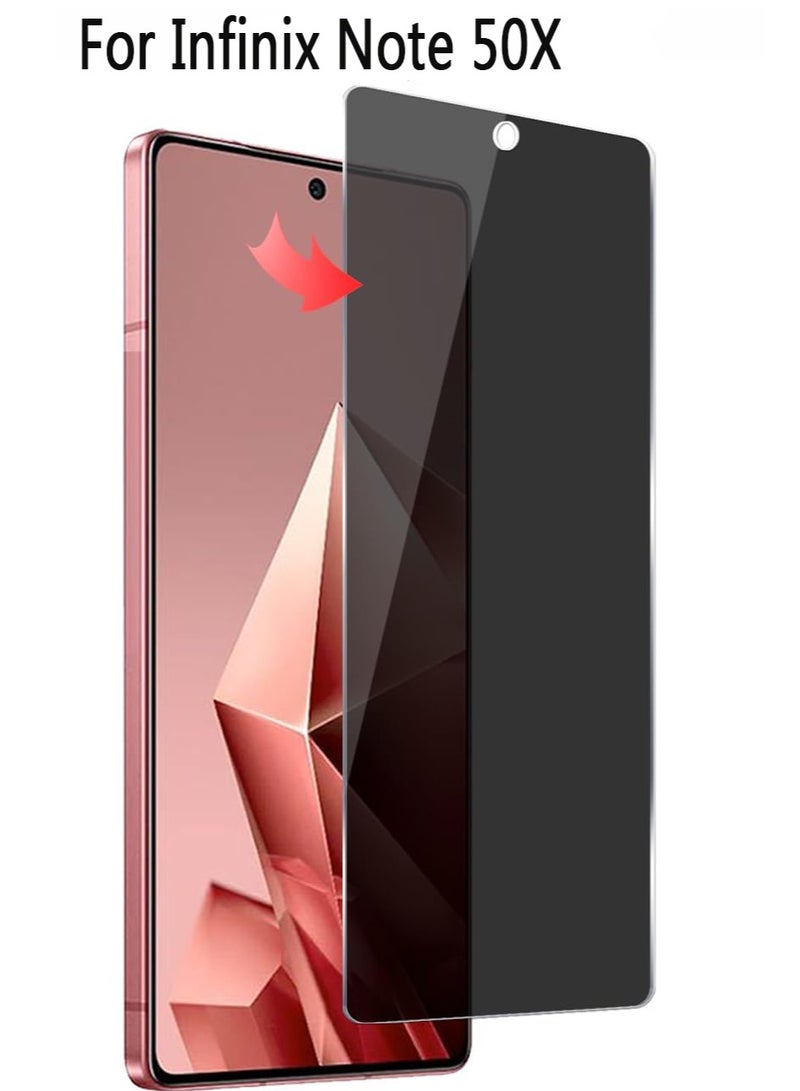 1 Pack for Infinix Note 50X  Privacy Tempered Glass Screen Protector, Anti-Spy 9H Hardness Case Friendly Film  - Image 1