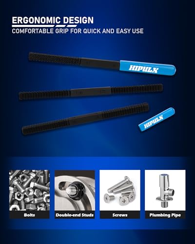 HIPULX 3 PCS Thread File Set - 5140 Alloy Steel SAE & Metric Thread Files with Ergonomic Handle - Professional Thread Restorer Kit Repair Tool for Automotive, Plumbing & Industrial Use - Image 5