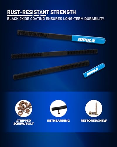 HIPULX 3 PCS Thread File Set - 5140 Alloy Steel SAE & Metric Thread Files with Ergonomic Handle - Professional Thread Restorer Kit Repair Tool for Automotive, Plumbing & Industrial Use - Image 4