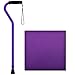 NOVA Heavy Duty Bariatric Walking Cane 500 lb Weight Capacity Lightweight Adjustable Offset Handle Cane with Carrying Strap Purple - Image 1