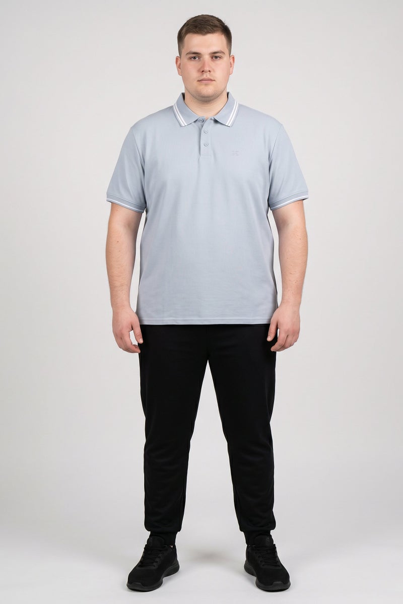RBX Men Sportswear Fit Short Sleeve Outdoor Polo Shirt, Blue Finch - Image 2