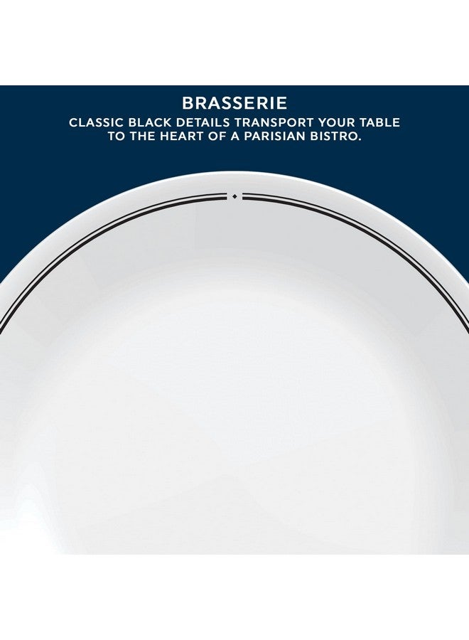 Corelle Corelle 6-Piece 8.5" Lunch Round Plates, Vitrelle Triple Layer Glass, Lightweight Round Plates, Salad Plates, Chip and Scratch Resistant, Microwave and Dishwasher Safe, Brasserie  - Image 3