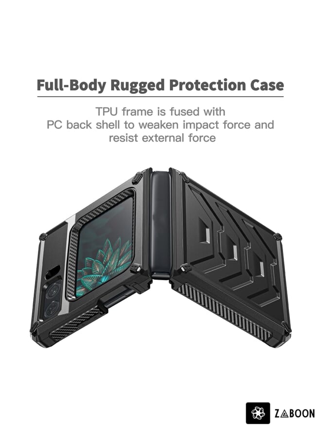 جرين تايجر جراب قابل للطي ومضاد للصدمات لهاتف Motorola Razr 2022 (أسود) - Image 4