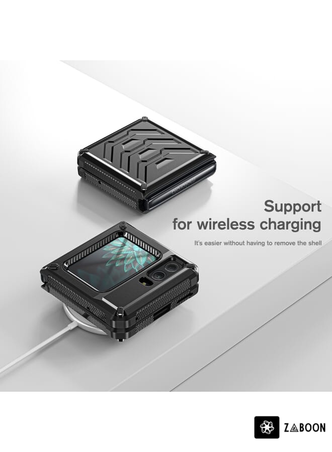 جرين تايجر جراب قابل للطي ومضاد للصدمات لهاتف Motorola Razr 2022 (أسود) - Image 5