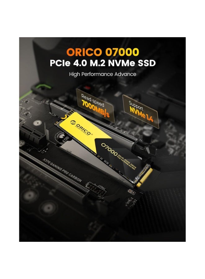 Orico 512GB NVMe SSD PCIe 4.0- Up to 7000MB/s, M.2 SSD 2280 PCIe 4.0X4 Internal Solid State Drive SSD, Fast Heat Dissipation, Compatible with macOS Windows for Gamers and Creators-O7000 (512GB) - Image 3