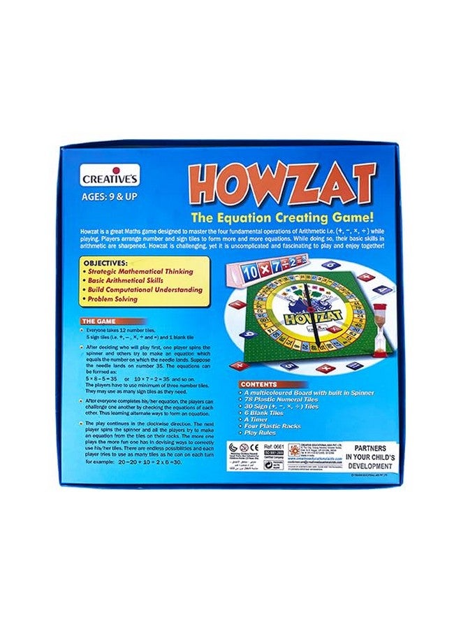 Creative's Creative’s Howzat| Equation Creating Board Game| Learn Fundamental Operations of Airthmetic (+, x, ÷) Basic Airthmetic Skills for Boys & Girls | Learning & Educational Board Games | Ages 9 & Up - Image 3