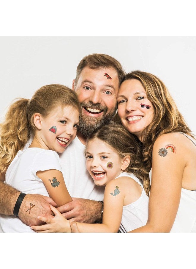 Aresvns - Temporary Tattoo for Kids,300+ PCS Cute Mixed Style Cartoon Fake tattoos for boys girls,Waterproof, last long,non-toxic and easy to remove,Animals Fruits Number Dinosaurs Rabbits Ect - Image 1