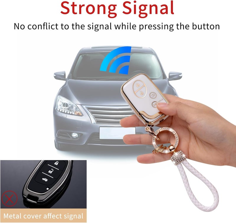 Gematay غطاء مفتاح جيماتاي لكزس، غلاف مفتاح متوافق مع لكزس GX460 RX350 ES350 IS250 GX460 LX570 IS350 GS430 GS300 GS450h is-C is-F حامي المفتاح الذكي - Image 3