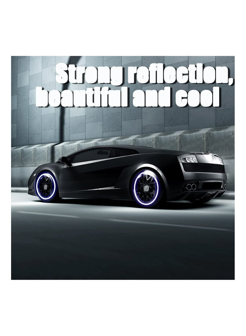 KASTWAVE Reflective Car Wheel Rim Stickers 20pcs Night Safety Warning Car Stickers Anti-Scratch Reflective Stickers Car Motorcycle Wheel Safety Decorative Car Decals Universal for Car Vehicle Truck  - Image 2