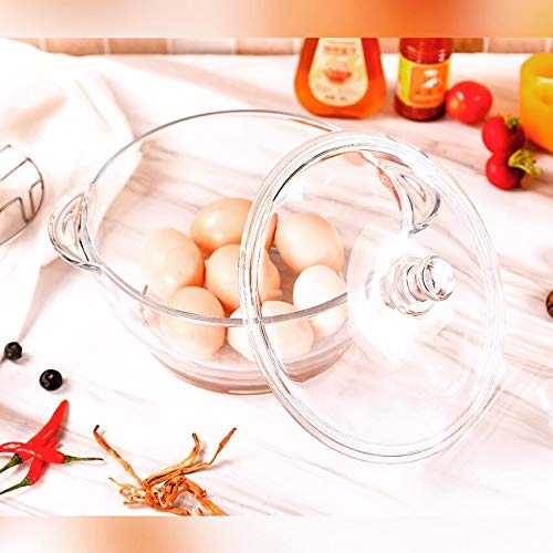 ARUZEN Set of 3 Glass Casserole Oven and Microwave Safe Serving Bowl with Glass Lid 1 L - Image 3
