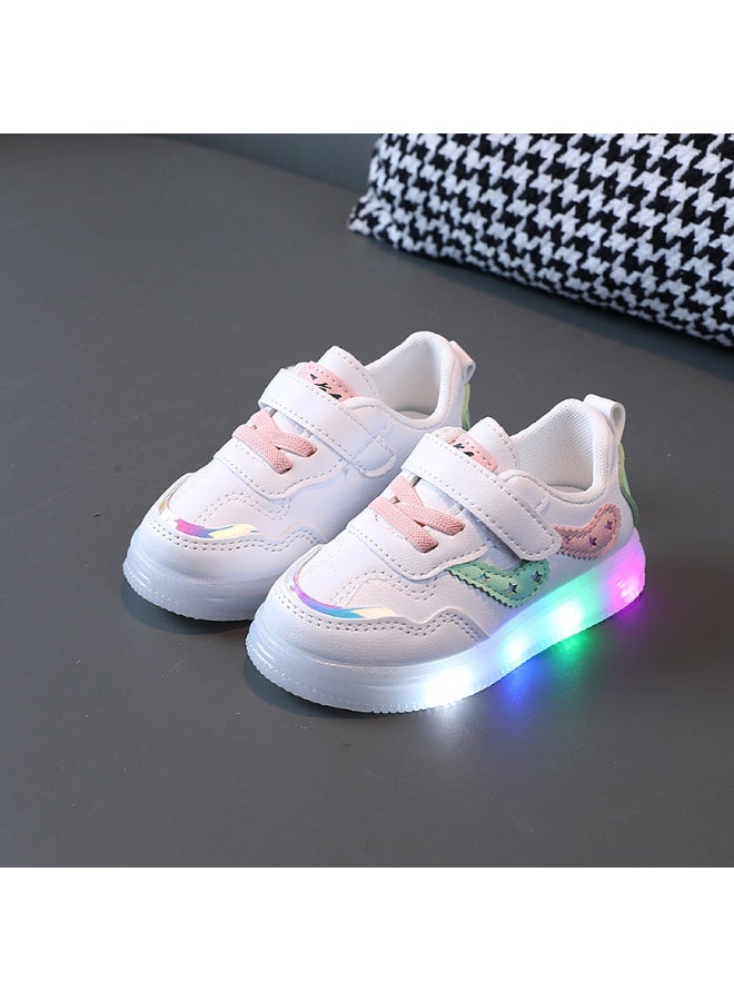 Spring and Autumn Kids' LED Light-Up Casual Sneakers 