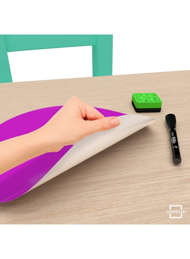 Scribbledo 8 Pack Dry Erase Dots 11 Inch Colorful Dry Erase Circles For Tables Whiteboard Wall Removable Vinyl For School Classroom Teachers Students - Image 4