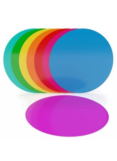 Scribbledo 8 Pack Dry Erase Dots 11 Inch Colorful Dry Erase Circles For Tables Whiteboard Wall Removable Vinyl For School Classroom Teachers Students  - Image 1