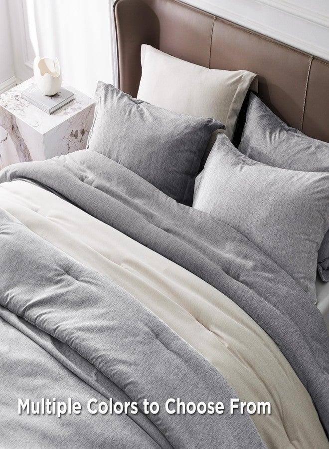 بيد شور طقم لحاف كبير الحجم من Bedsure - لحاف رمادي داكن كبير الحجم، مفروشات ناعمة لجميع الفصول، طقم مفروشات مصبوغ بتقنية الأيونات، 3 قطع، لحاف واحد (98 بوصة × 98 بوصة) و2 غطاء وسادة - Image 4