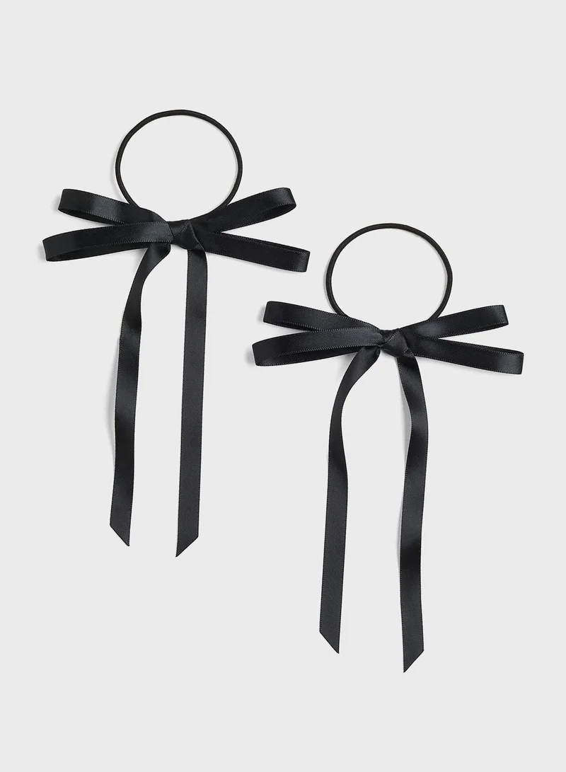 اتش اند ام 2-Pack Bow-Detail Hair Elastics