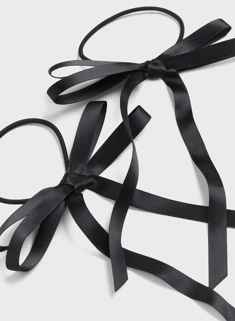 اتش اند ام 2-Pack Bow-Detail Hair Elastics