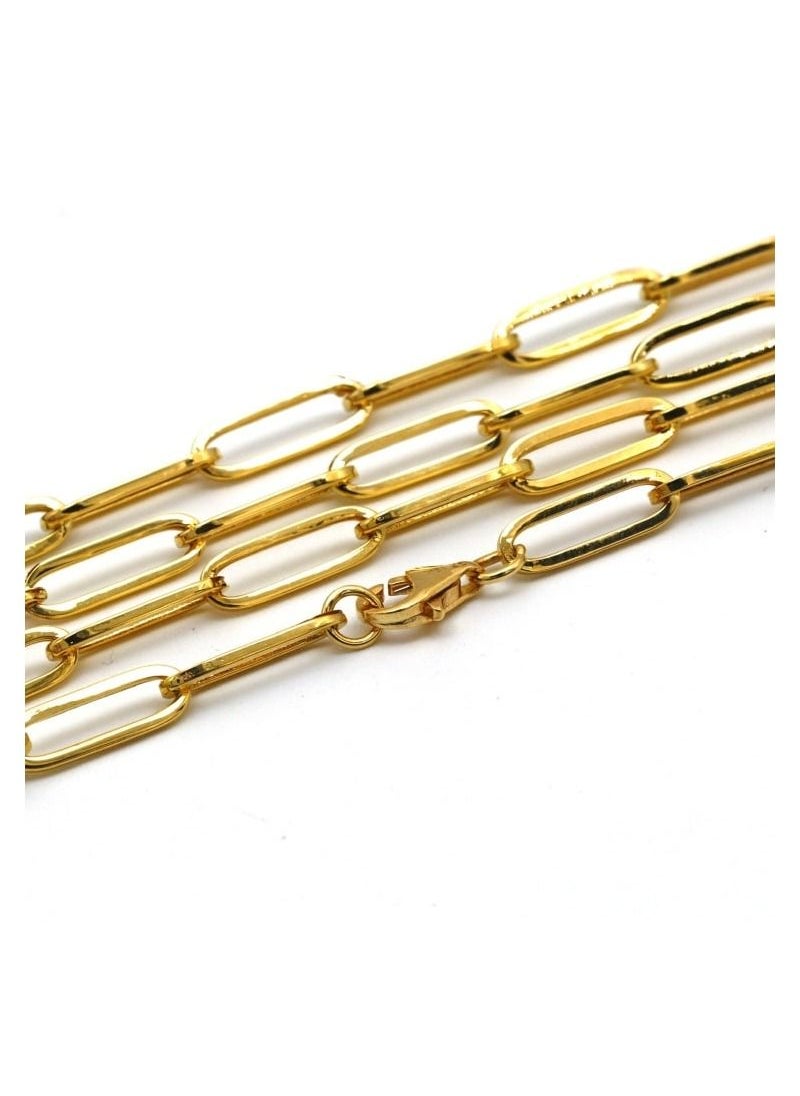 Gold Zone - Real Gold Paper Clip Necklace - Image 1