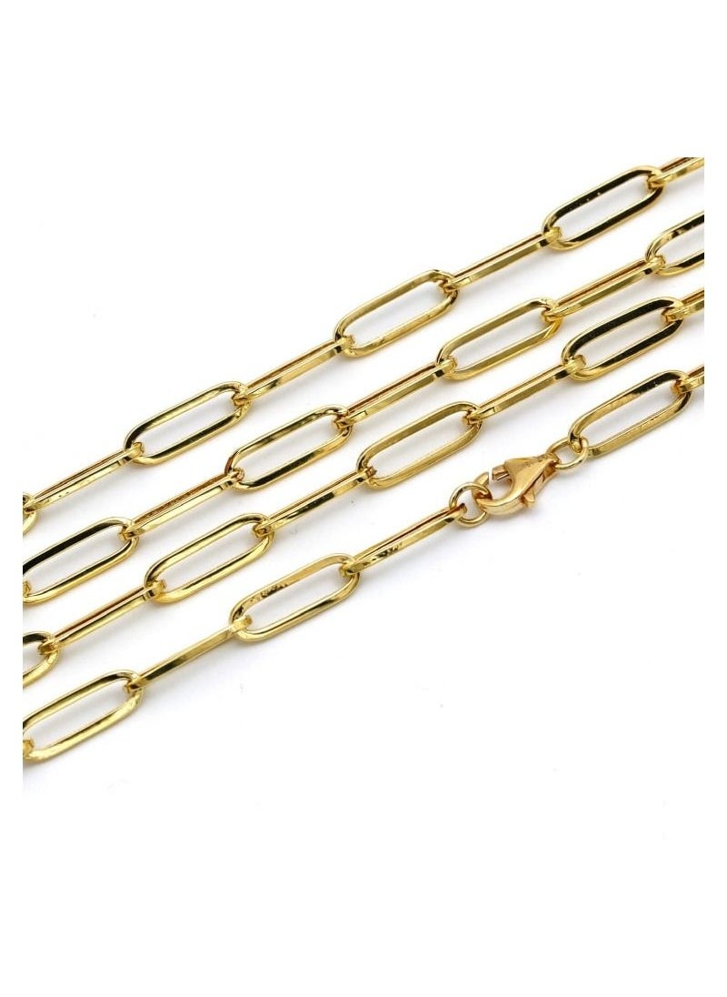 Gold Zone - Real Gold Paper Clip Necklace - Image 1