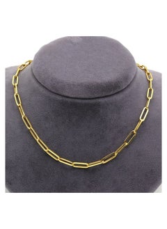Real Gold Paper Clip Necklace