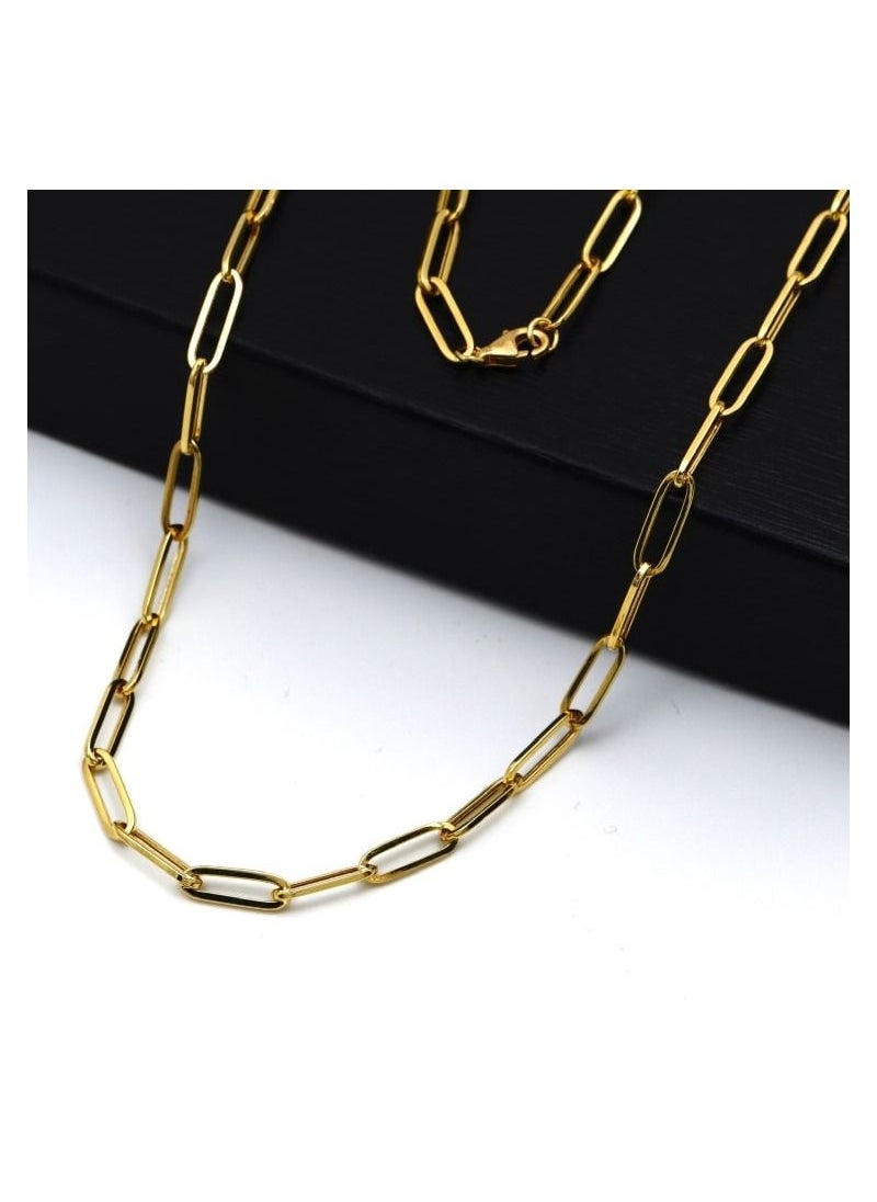 Gold Zone - Real Gold Paper Clip Necklace - Image 1