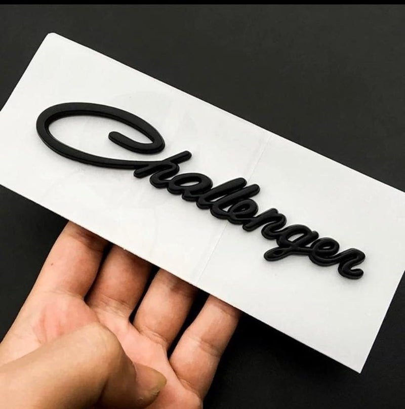 AUTO MT (Challenger 3D Black Sticker) 14 x 2.5 cm Logo Car Bike Metal Logo Car Emblem 3D Badge Auto Racing Sport Sticker Grand Tourer Decal - Image 5