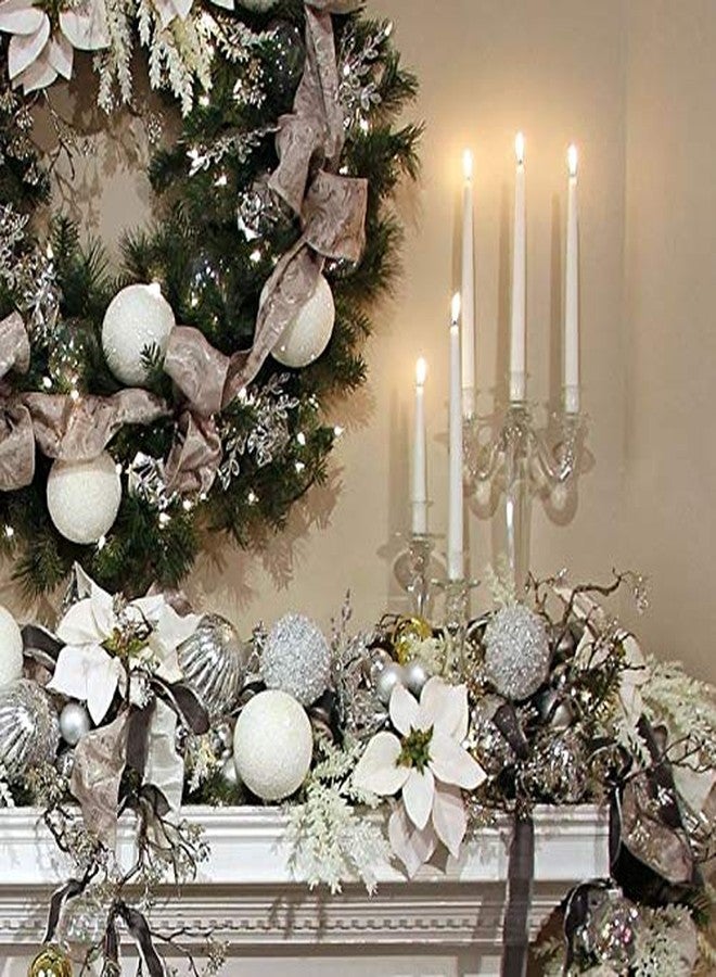 D'light Online White Taper Candles, 10 Inch Premium Quality Candles Hand-Dipped Tapered Candles, Dripless, Smokeless and Unwrapped Bulk Pack for Events - Set of 12 (10 Inch, White) - Image 4