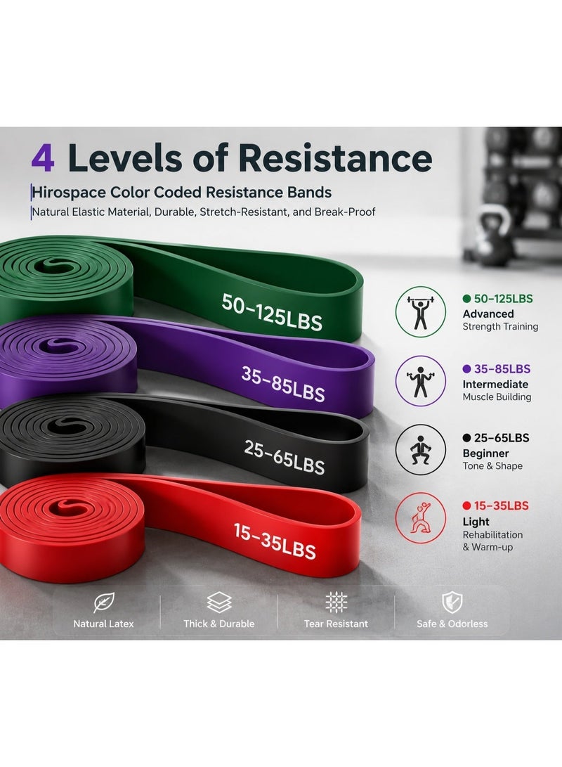 Hirospace Resistance Bands Set with Handles for Home Workout & Glute Strength Training - Image 2